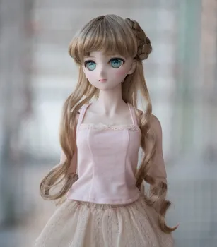 1/3 Парика куклы BJD, парик куклы аниме, длинный кудрявый парик с косами для Volks SD Dollife Dream Smart Doll Feeple