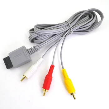 1,8 м Аудио-видео AV-кабель Игровая консоль 3 RCA видео кабель шнур 480p для консоли Wii