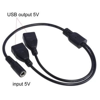 1 упаковка Кабеля питания USB к Постоянному току Штекер USB к Штекеру 5,5 x 2,1 мм Штекер Питания Постоянного тока 5 В Бочкообразный Разъем Зарядный Кабель для зарядки