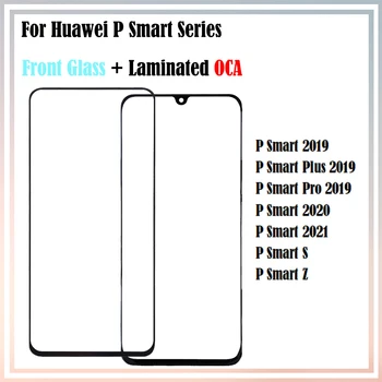 10 шт. Для Huawei P Smart Pro Plus 2019 2020 2021 P Smart Z S ЖК-дисплей с сенсорным экраном спереди, внешняя линза, стеклянная панель с клеем OCA
