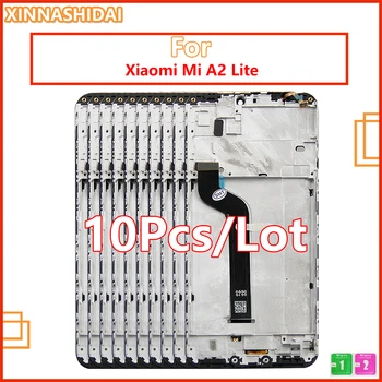 10 шт./лот Дисплей Для Xiaomi Mi A2 Lite Дисплей Замена Дигитайзера Сенсорного Экрана Для Xiaomi Redmi 6 Pro LCD Mi A2 Lite LCD
