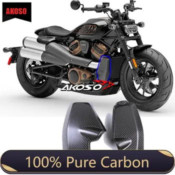 100% 3K Полностью Из Чистого Углеродного Волокна Боковые Крышки Мотоцикла Комплект Обтекателей Для Harley Davidson Sportster S 1250 RH 1250S 2021 2022 2023