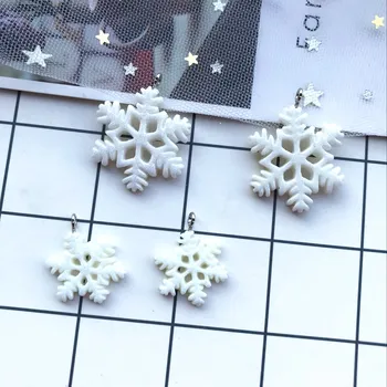 10шт снежных талисманов из смолы kawaii с плоской спинкой, серьги-брелки, подвески для украшения студенческих принадлежностей своими руками
