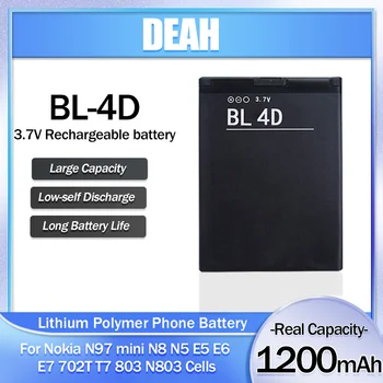 1200 мАч BL-4D BL4D BL 4D Литиевая Батарея Для Телефона Nokia N97 Mini N8 N5 E5 E6 E7 702T T7 803 N803 Сменные Li-Po Ячейки