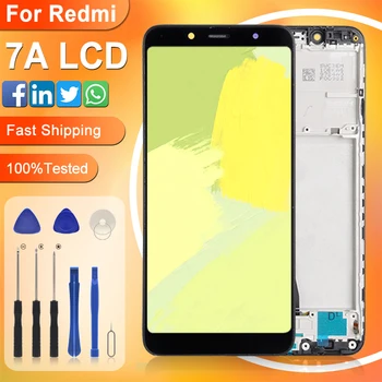 1ШТ Catteny Для Xiaomi Redmi 7A Дисплей Сенсорная Панель Стеклянный Экран Дигитайзер В Сборе Замена Бесплатная Доставка С Рамкой