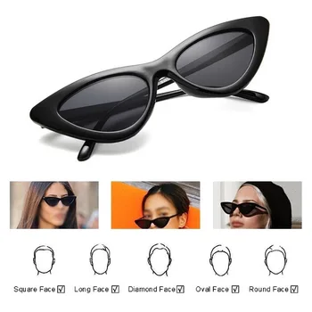 1шт модные цветные ретро треугольные солнцезащитные очки cat eye в европейском и американском стиле с индивидуальным затенением от солнца женские солнцезащитные очки
