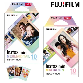 20 Листов Пленки Fujifilm Instax Mini Mermaid Tail + Macaroon Instax Mini 11 Цветных Пленок Для камеры Fuji Instant Mini 9 7s 70 SP-1