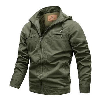 2021 Мужская военная куртка, хлопковая верхняя одежда с капюшоном, пальто, зимняя модная мужская тактическая куртка, армейские пальто, мужская одежда больших размеров