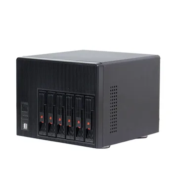 2022 корпус для домашнего хранилища hot plug с 6 отсеками Корпус для сервера NAS NAS-6 поддержка объединительной платы sata 6GB материнская плата mini-itx черный