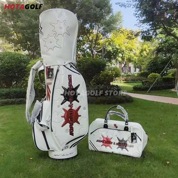 2023 Новая белая водонепроницаемая сумка для гольфа из искусственной кожи, набор бостонских сумок, высококачественная профессиональная сумка для гольфа