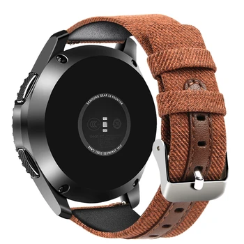 22 мм Нейлон + Кожаный ремешок для Galaxy Watch 46 мм Samsung Gear s3 frontier classic huawei watch gt 2 ремешок Ticwatch E2 браслет