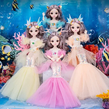 30 см Куклы-симуляторы принцессы-Русалки 1/6 BJD DOLL, одеваемая кукла с аксессуарами для одежды, игрушки-одевалки для девочек