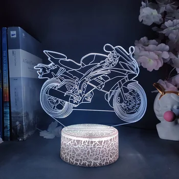 3d модель мотоцикла со светодиодной подсветкой, прекрасный подарок для бойфрендов, украшение спальни, Гаджеты для рабочего стола, подарок на День отца, лампа