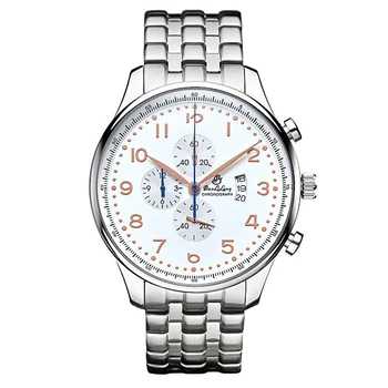 47 мм Часы с пилотным хронографом Мужские спортивные кварцевые наручные часы Classic Chrono Watches Роскошные Часы с календарем из нержавеющей стали 2023