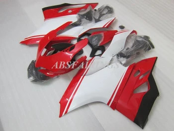 4Gifts Новый ABS Пластиковый Корпус Мотоциклетный комплект обтекателей Подходит Для Ducati 899 1199 panigale 1199S 2012 2013 2014 2015 Изготовленный на Заказ Красный Белый