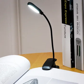 5 светодиодных светильников для книг, USB Перезаряжаемая лампа для чтения, лампа для чтения в кровати, дневной свет, портативная гибкая ночная лампа для чтения с легким зажимом