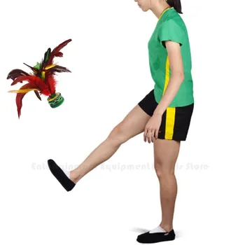 5 шт. разноцветный волан с перьями, китайская спортивная игрушка для ног Jianzi на открытом воздухе