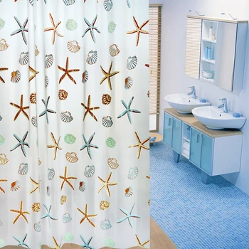 6 стилей водонепроницаемой занавески для ванной, занавески для душа из полиэстеровой ткани. Высокое качество 180x200 см