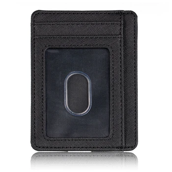 649D Тонкий кожаный бумажник с RFID-блокировкой, держатель для кредитных ID-карт, кошелек для денег, чехол для мужчин и женщин