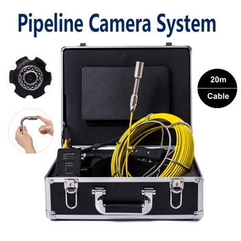 9-дюймовый ЖК-монитор, 23-миллиметровая камера, эндоскопическая камера HD 720P, 20-метровый кабель, используемый для осмотра подземной канализации