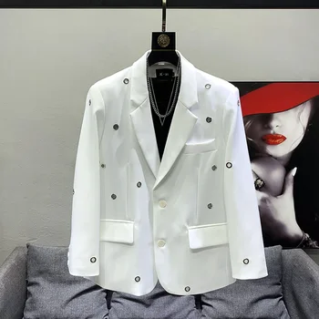 A1814 Модные мужские пальто и куртки 2023 для подиума, роскошный известный бренд, европейский дизайн, мужская одежда для вечеринок