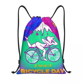 Albert Hoffman Копия сумки на шнурке для велосипедного дня, женская складная спортивная сумка для спортзала, рюкзаки для тренировок с Лсд-кислотой, промокашка для вечеринок