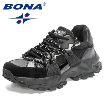 BONA 2023 Новые дизайнерские Мужские Легкие кроссовки, Удобные кроссовки для бега, Дышащая Спортивная обувь на открытом воздухе, Спортивная обувь для мужчин