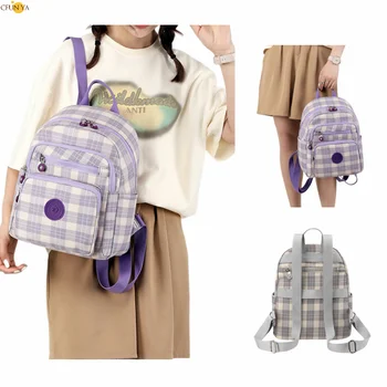 CFUN YA 2023 Летняя Осенняя школьная сумка Рюкзак для студентов, трендовый дорожный рюкзак в клетку, повседневный рюкзак для девочек-подростков, сумка на спину, мешок