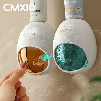 CMXIO Автоматический дозатор зубной пасты, Соковыжималка для зубной пасты, Держатель для зубной пасты, Съемный стеллаж для хранения набора аксессуаров для ванной комнаты