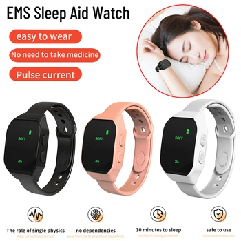 EMS-часы для сна, Портативные успокаивающие, для быстрого сна, браслет для сна, Гипноз от бессонницы, Инструмент для снятия давления