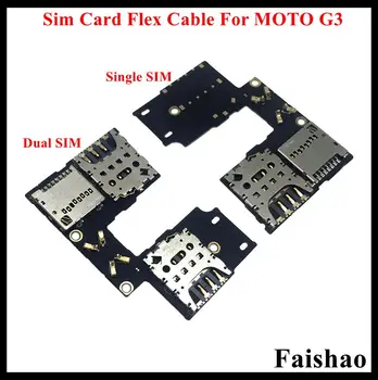 Faishao Новый держатель для двух и одной SIM-карты SD-памяти, слот для чтения лотков, плата гибкого кабеля для Motorola MOTO G3 3-го поколения