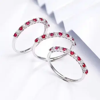 FIY Ruby Ring Изысканные ювелирные изделия из чистого золота 18 карат, натуральный Красный рубин, бриллианты 0,223 карата, кольца для женщин, изысканные подарки