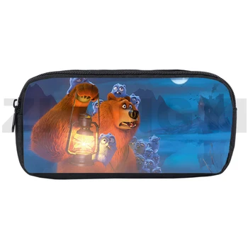 Grizzy and The Lemmings Школьные принадлежности, пенал на молнии с 3D рисунком, повседневная дорожная сумка-органайзер для макияжа, креативные сумки для карандашей