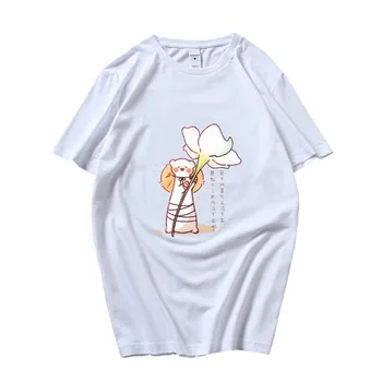 Heaven Officials Blessing TGCF Эстетические аниме-футболки, Милая мультяшная манга для мальчиков, футболки из 100% хлопка для девочек с коротким рукавом