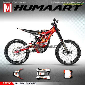 HUMAART Full Graphics Custom Racing Sticker Kit Наклейка для электрического велосипеда Sur Ron Sur-Ron Light Bee X, Стиль № SRX17N004-HO