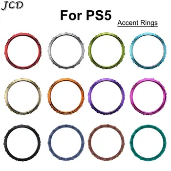 JCD 2шт Хромированных аналоговых Акцентных колец для джойстика Запасные Части для контроллера PS5, аксессуары для геймпада