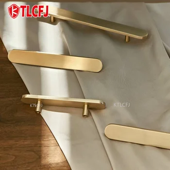 KTLCFJ Дверные ручки из цинкового сплава в современном стиле, Элегантные Ручки для выдвижных ящиков, Ручки для шкафов, Фурнитура для кухонной мебели