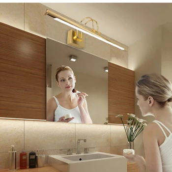 L41cm L55cm L63cm светодиодный настенный Светильник для зеркала в ванной комнате, водонепроницаемый Современный Акриловый настенный светильник, Светильники для ванной комнаты AC85-265V