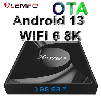 LEMFO Android 13 Smart TV Box Настраиваемый 8K HD Revolution Двухдиапазонный WIFI 6 BT 5,0 RK3528 4 ГБ 32 ГБ 64 ГБ Телеприставка