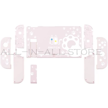 Nintend Switch, милая розовая кошачья лапа, сделай САМ, сменная задняя панель корпуса, чехол Joycon для консоли Nintendo Switch, аксессуары для контроллера