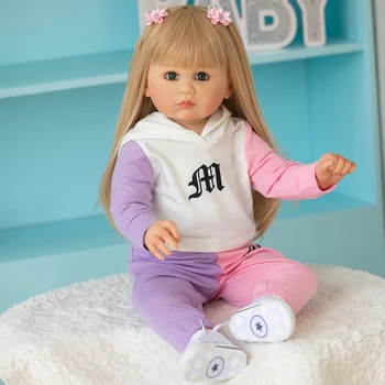 NPK 28-дюймовая Джульета огромного размера для малышей, уже раскрашенная готовая кукла-Реборн, на 3D коже видны вены, коллекционная художественная кукла