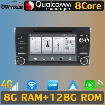 Qualcomm 8Core 8 + 128 Г PX6 Автомобильный DVD Android 10 Для Porsche Cayenne 955 957 9PA 2002-2010 GPS Навигация Радио Головное Устройство CarPlay