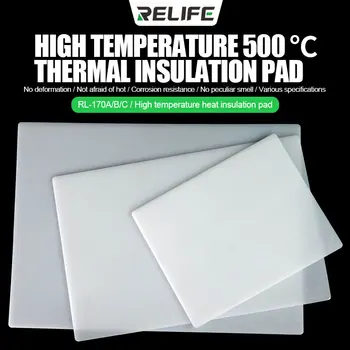 RELIFE RL-170 Высокотемпературный теплоизоляционный коврик 500 ℃, настольный коврик для мобильного телефона, инструменты для ремонта пайки BGA