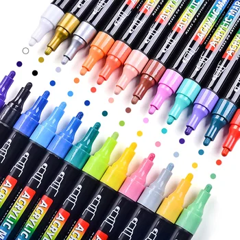 Roise 12 Цветных акриловых маркеров, ручка для рисования, Художественные принадлежности, Детские Канцелярские принадлежности, Канцелярские принадлежности для студентов, Милая Гелевая ручка, карандаш kawaii