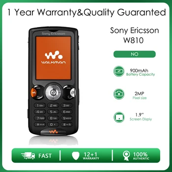 Sony Ericsson W810 Восстановленный Оригинальный разблокированный 1,9-дюймовый 2-мегапиксельный мобильный телефон высокого качества, бесплатная доставка, восстановленный