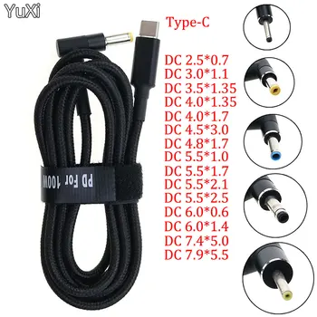 USB Type C в DC2.5*0.7 3.0*1.1 3.5*1.35 4.0*1.35 4.0*1.7 4.5*3.0 4.8*1.7 мм Штекерный преобразователь USB-C PD-кабель для зарядки