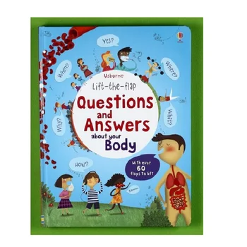 Usborne поднимающие клапан Вопросы и ответы о вашем теле Английские развивающие книжки с картинками для малышей, обучающие чтению в подарок
