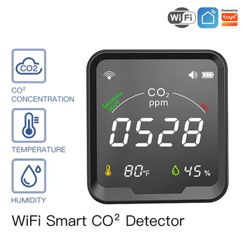 WiFi Tuya Smart CO2 Детектор Температуры Влажности Качества Воздуха Детектор Углекислого Газа Монитор Метр Приложение Управление для Домашнего Офиса