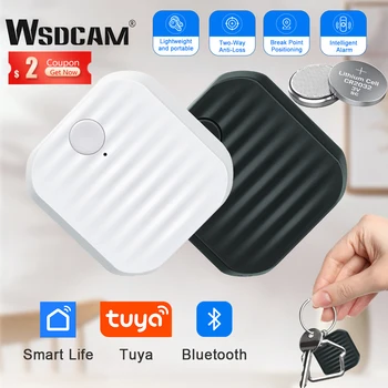 WSDCAM Tuya Key Finder Bluetooth-трекер для поиска предметов с брелоком для ключей, кошельков для домашних животных или рюкзаков, сменный аккумулятор