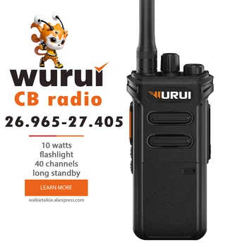 Wurui CB27 cb walkie talkie 27 МГц двухстороннее радио Портативное любительское на большие расстояния удобное профессиональное КВ расстояние 100 км радиолюбители